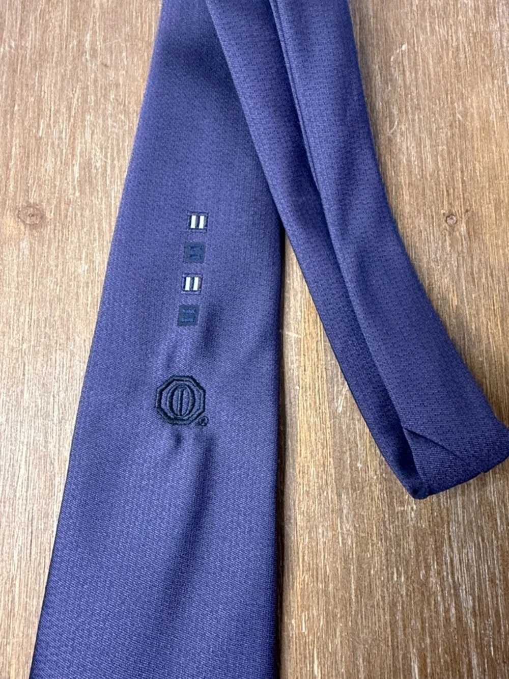 Callini Geometric Accent Motif Tie Minimalist Preppy Office Solid Muted Purple